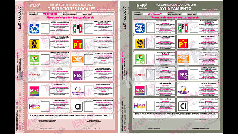 Aprueba IEM boletas electorales para el próximo 2 de junio