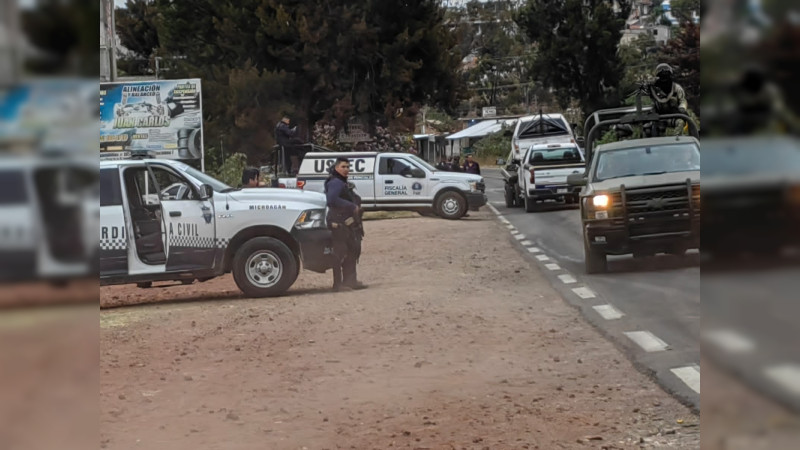 En Zinapécuaro, Michoacán se enfrentan delincuentes y Policías de investigación; un facineroso perdió la vida