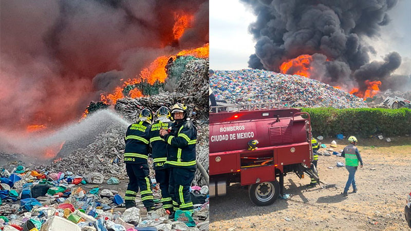 Se incendia fábrica de reciclaje en Valle de Chalco; no reportan víctimas 