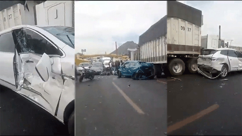 Carambola en la autopista México-Puebla deja varios lesionados