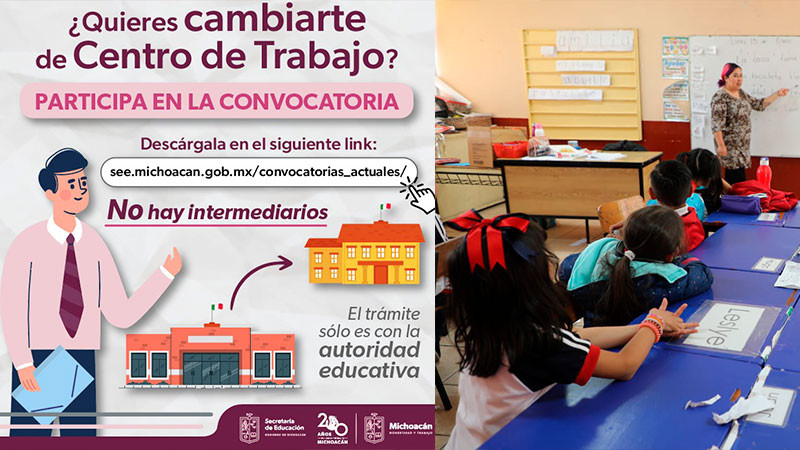 Sector educativo lanza convocatoria de cambios de centro de trabajo