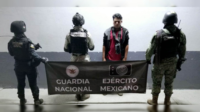 Operativo contra el crimen en Apatzingán, Michoacán, deja un detenido, munición y droga asegurados