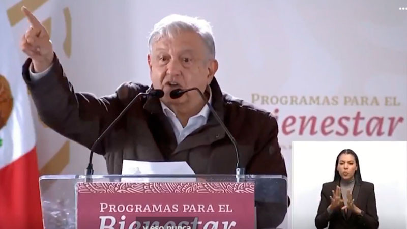 Seguirá política contra corrupción en el resto de mandato, afirma López Obrador desde Michoacán