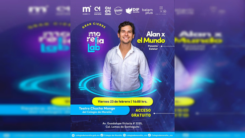 Alan x el mundo, invitado estelar en Morelia Lab