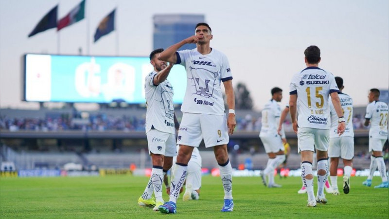 Pumas gana, gusta y golea a Santos para alcanzar las primeras posiciones de la tabla en la Liga MX