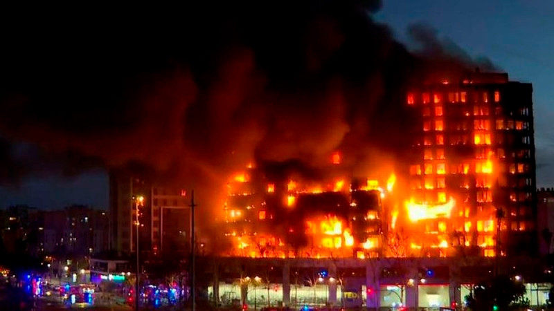 Aumenta a 10 cifra de murtos por incendio en edificio de Valencia