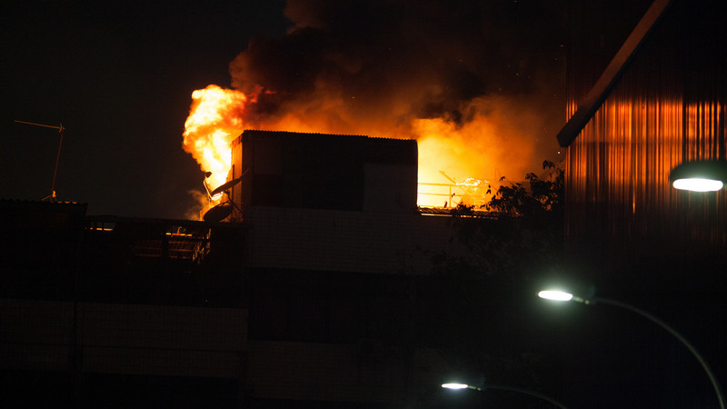 Se incendia recicladora en Ramos Arizpe, Coahuila