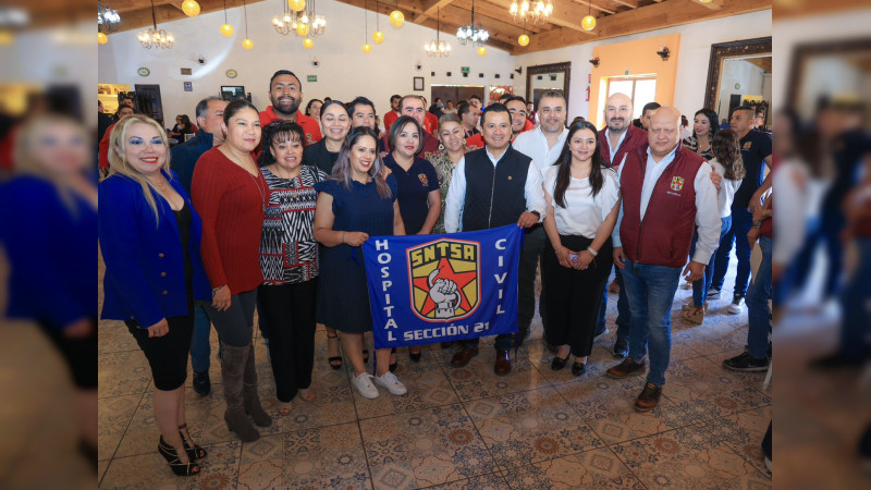 Trabajadores del sector salud respaldan a Torres Piña rumbo a transformación de Morelia