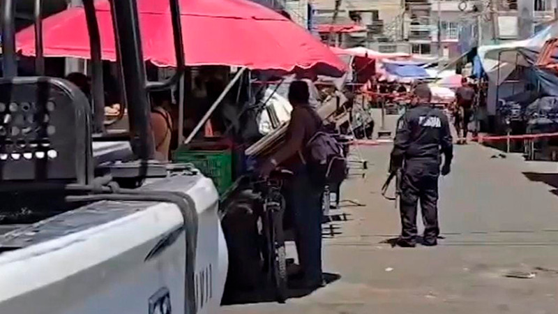  Enfrentamiento armado en mercado Hidalgo de Zamora, Michoacán deja un hombre sin vida y tres heridos