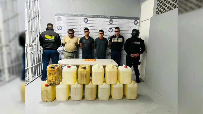 Fiscalía de Nezahualcóyotl da golpe a huachicoleros en Edomex: Hay 4 detenidos 