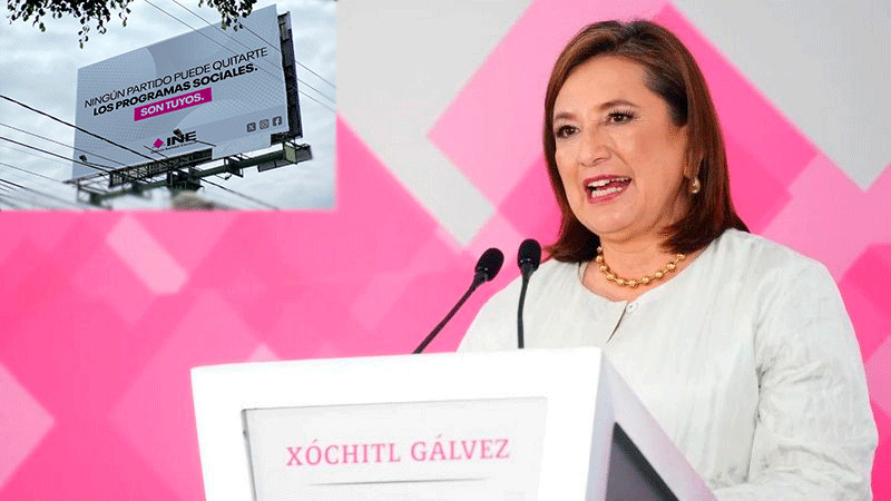 Morena denuncia a Xóchitl Gálvez por uso indebido de emblema del INE