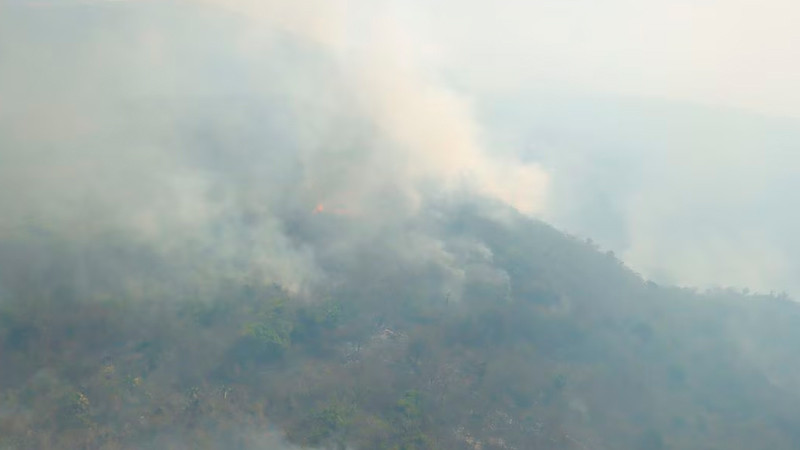 Se registran dos incendios forestales cerro Mactumactzá, en Chiapas