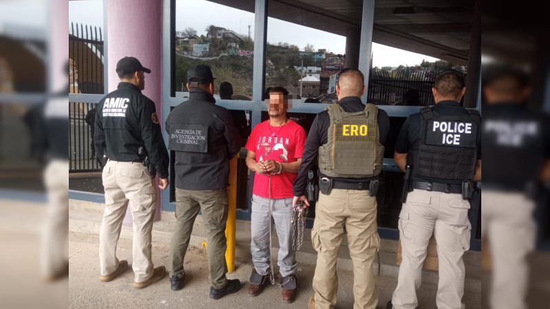 Extradita EEUU a hombre buscado por homicidio en Michoacán 