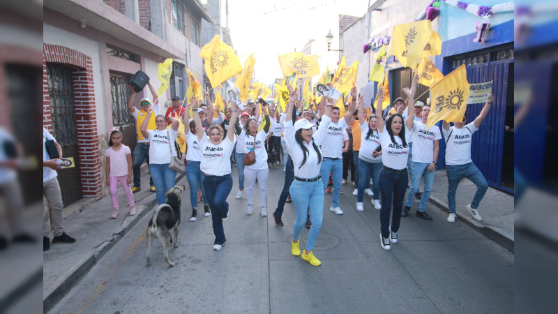 En Huandacareo, cierran filas a favor de Araceli Saucedo