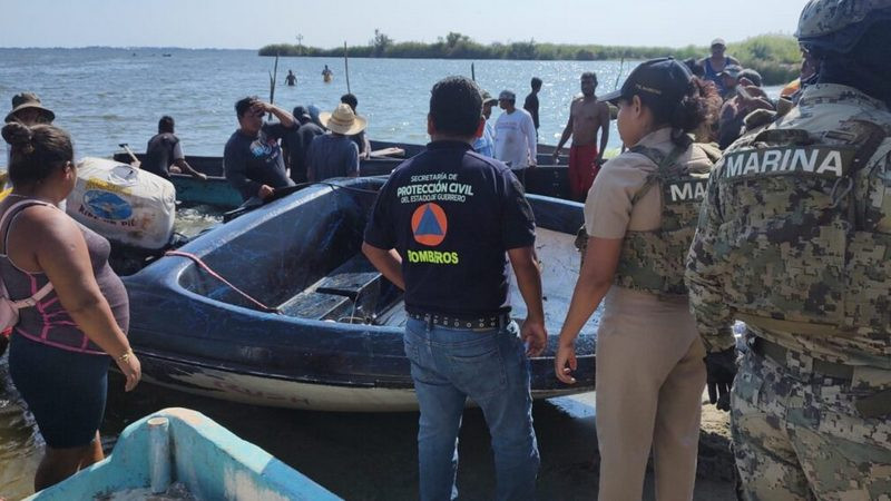 Vuelca embarcación en Guerrero; saldo de dos personas sin vida y un desparecido