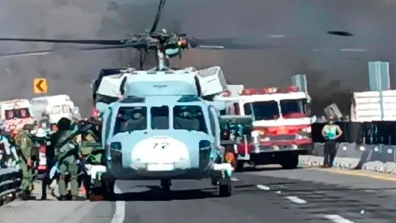 Choque entre patrulla de la GN y tráiler en la autopista Guadalajara-Colima deja 7 militares heridos