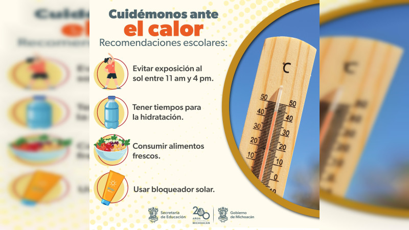 SEE emite recomendaciones a escuelas por altas temperaturas