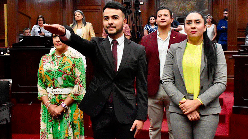 Rinde protesta Christian Pineda Chávez, como diputado local ante el Congreso de Michoacán.