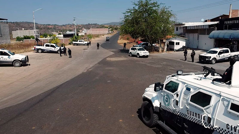 Refuerzan acciones de seguridad en Cotija, Michoacán 