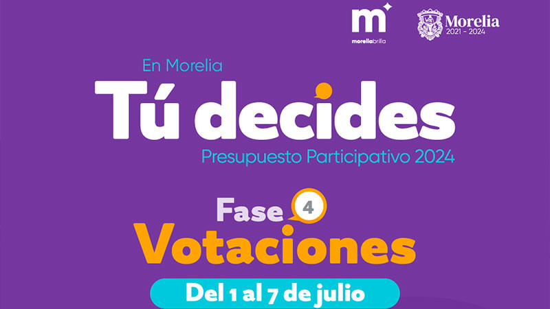 Conoce cómo votar por el proyecto que más te guste de Presupuesto Participativo