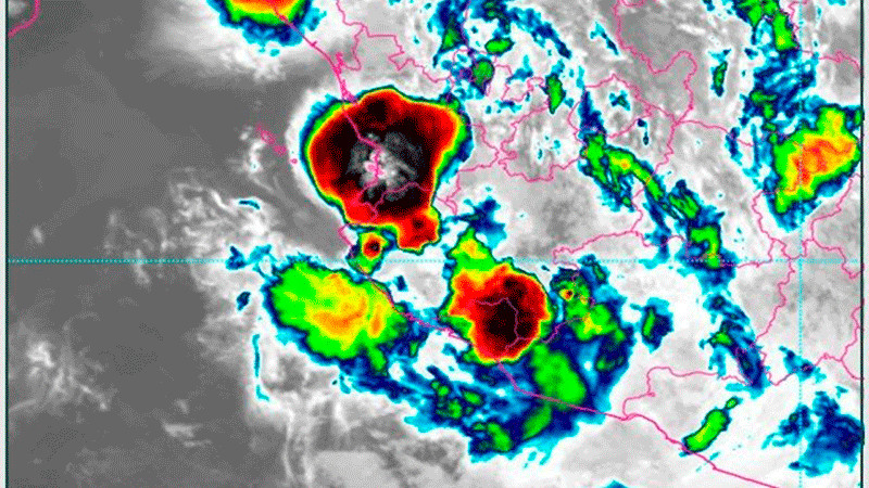 Se esperan lluvias fuertes con puntuales muy fuertes en Michoacán y estados del Occidente de México