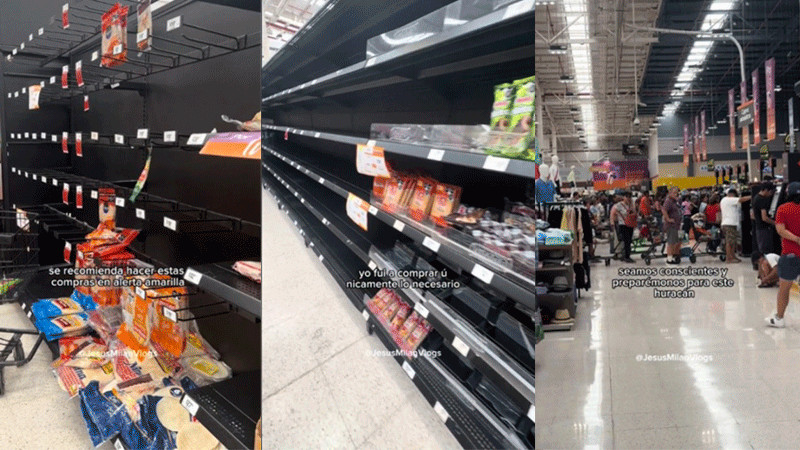 Huracán Beryl desata compras de pánico en Quintana Roo