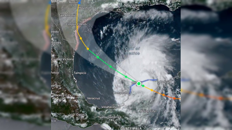 Huracán Beryl deja Yucatán y sale al Golfo de México por Puerto Progreso; se reanudan actividades laborales y económicas