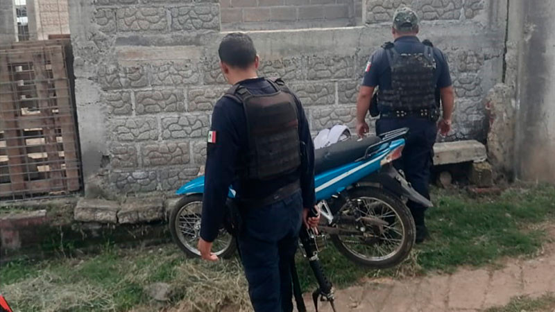 Recupera GC motocicleta robada en Tacámbaro, Michoacán 