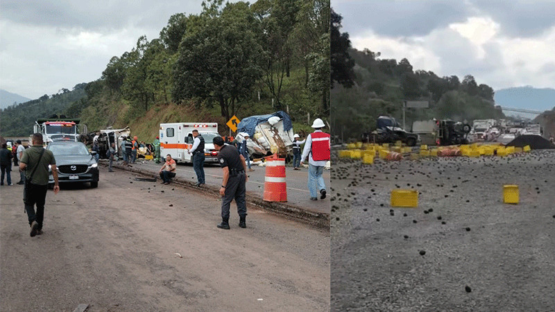 Se registra accidente en la autopista Siglo XXI; hay un muerto y 8 heridos