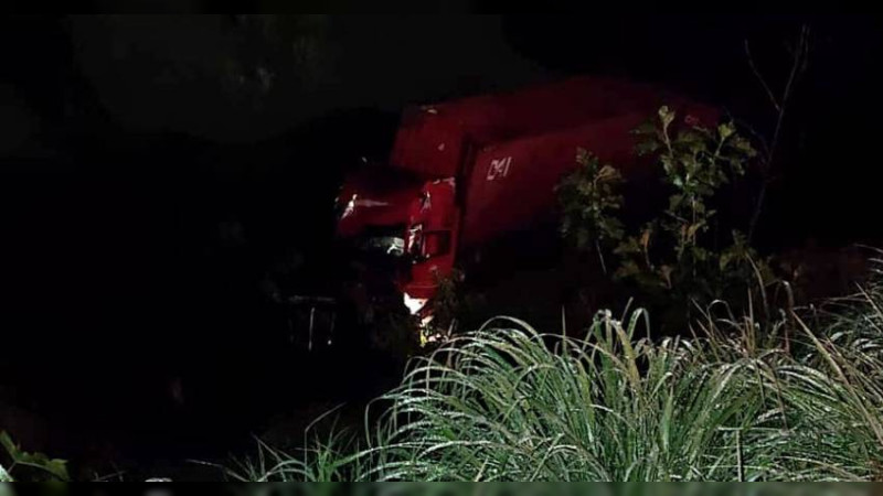 Camión cayó a un desnivel de 30 metros en la autopista Siglo XXI