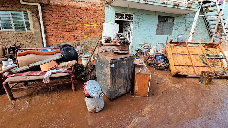 Lluvias en Zapotlanejo, Jalisco, deja un muerto y más de 100 viviendas afectadas