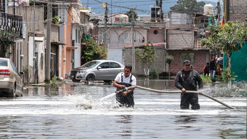 Siete calles de Chalco aun registran inundaciones