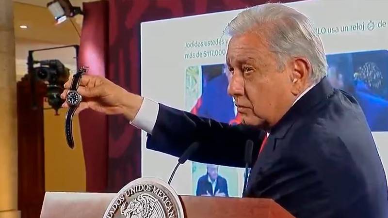 Niega AMLO usar reloj de 120 mil pesos como dice oposición