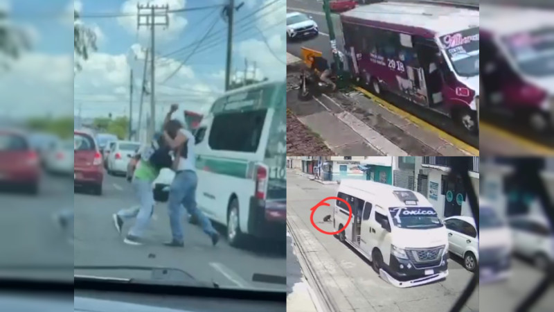 Violentos e impunes: Transportistas atropellan y pelean hasta con sillas y tubos en Morelia, Michoacán; un caso cada 3 días