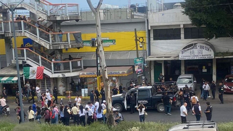 Balacera afuera del Metro Ecatepec deja un muerto y tres detenidos