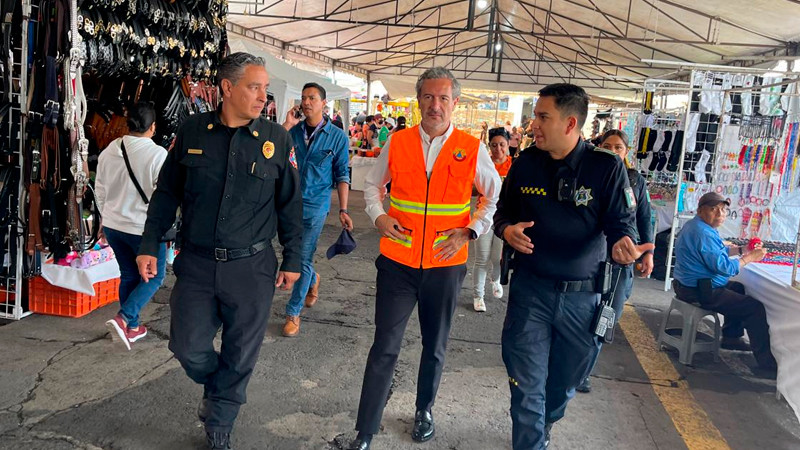 Protección Civil y Bomberos Morelia realizan operativo preventivo por verbena patria