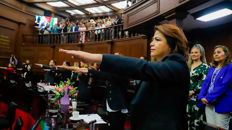 Fabiola Alanís, presidenta de la Junta de Coordinación Política de la 76 Legislatura de Michoacán