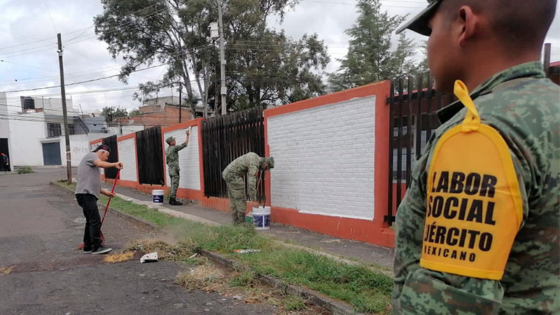 Realiza Ejército Mexicano labor social en Morelia, Michoacán 