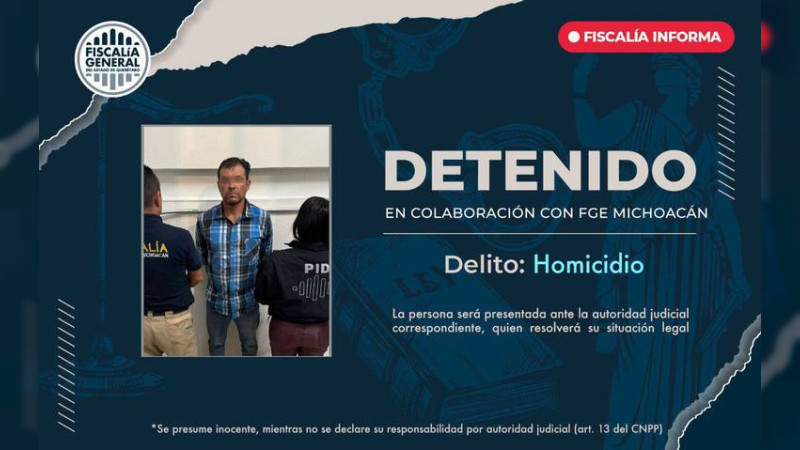 Capturan en Querétaro a hombre buscado por homicidio en Michoacán