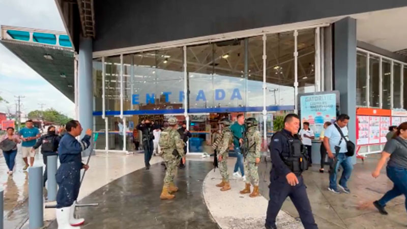 Reportan ataque armado en supermercado de Cancún, Quintana Roo