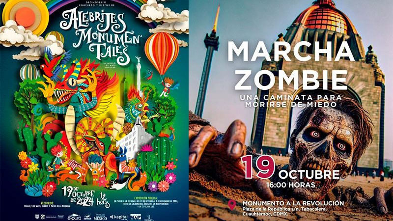  Este sábado, Desfile de Alebrijes y Marcha Zombie en CDMX