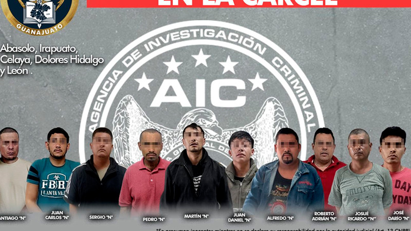 Desmantelan presunta banda de extorsionadores, en Guanajuato