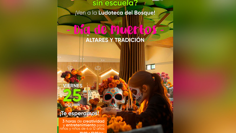 DIF Morelia ofrece taller especial de Día de Muertos para niñas y niños este Viernes de Consejo Técnico