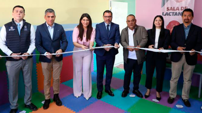 Inauguran sala de lactancia en cuartel Valladolid de la Guardia Civil, en Morelia, Michoacán 