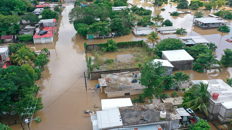 Quedan casas bajo el agua en Veracruz, tras el paso de ‘Nadine’