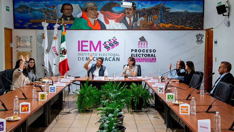 Aprueba IEM documentación electoral que se utilizará el próximo 8 de diciembre en Irimbo 