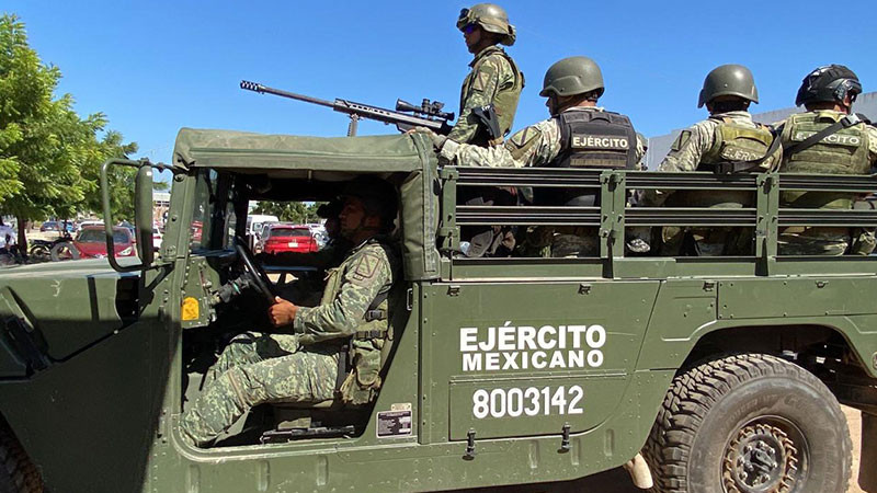 Arriban otros 600 militares para reforzar seguridad en Sinaloa