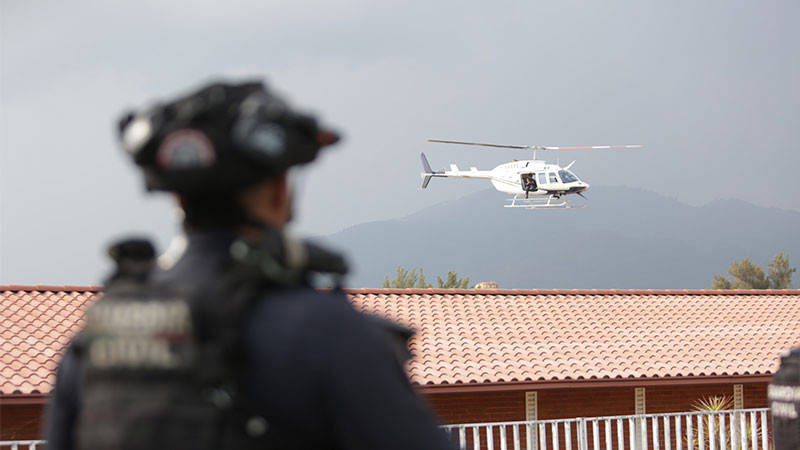 SSP y Policía de Uruapan arrancan operativo de seguridad por aire y tierra