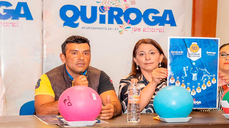 Anuncian Semana Deportiva en Quiroga en conmemoración de la Revolución Mexicana y el Día Internacional de la Eliminación de la Violencia contra las Mujeres y las Niñas