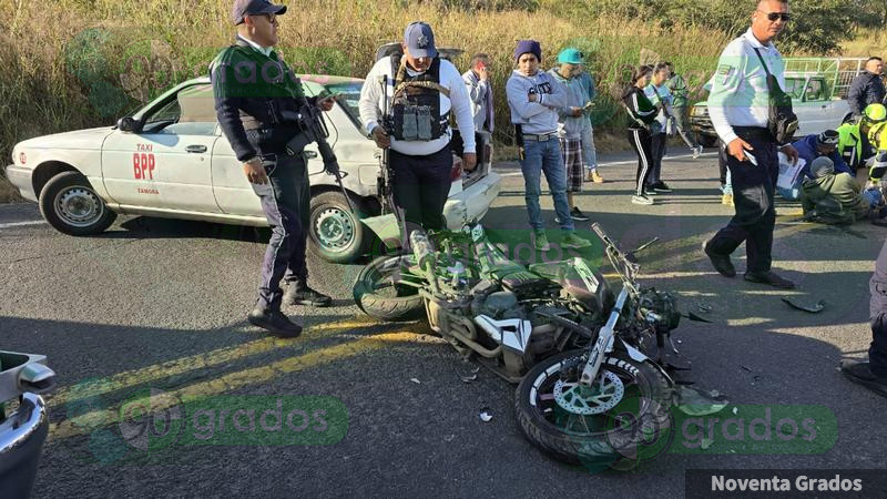 Motociclista resulta herido al accidentarse en Zamora, Michoacán 